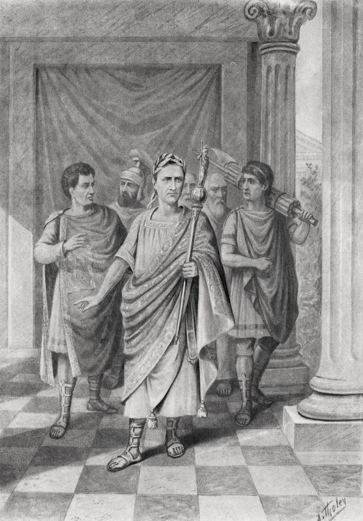 Detail of Julius Caesar and His Entourage by Anonymous
