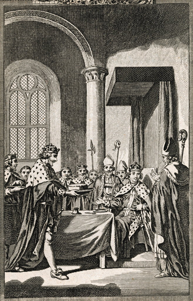 Detail of King Henry II of England Being Served by His Loyals by Anonymous