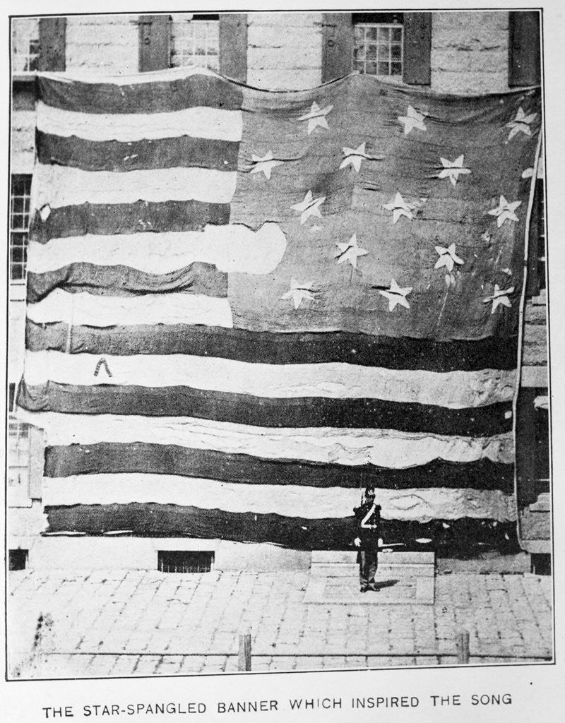 Detail of Fort McHenry Battle Flag at Boston Navy Yard by Corbis