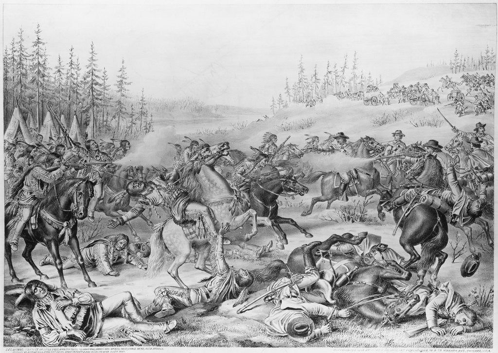Detail of Capture and Death of Sitting Bull Lithograph by Corbis
