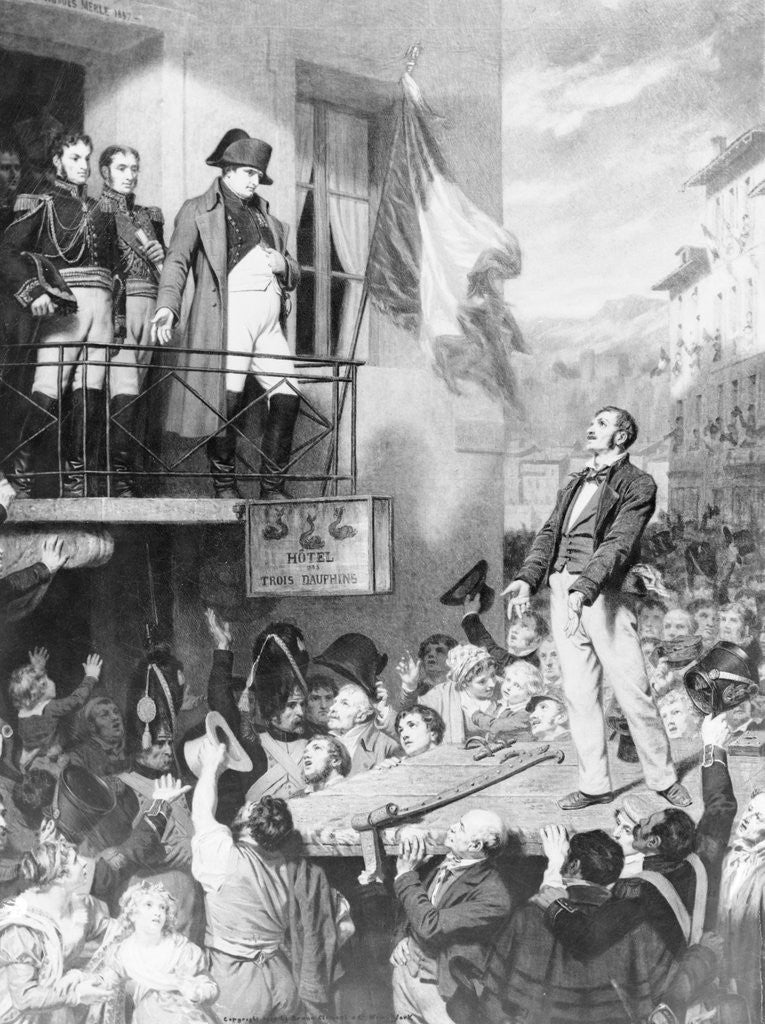 Detail of Crowd Welcoming Napoleon by Anonymous