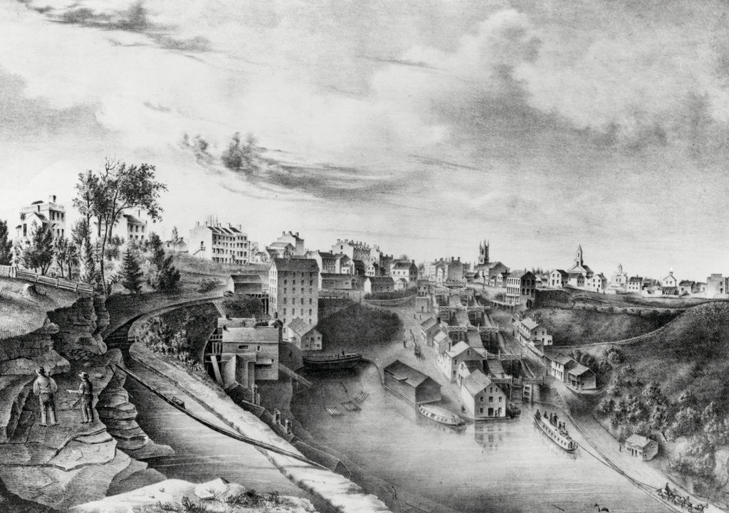 Detail of Erie Canal Barge Departing by Anonymous