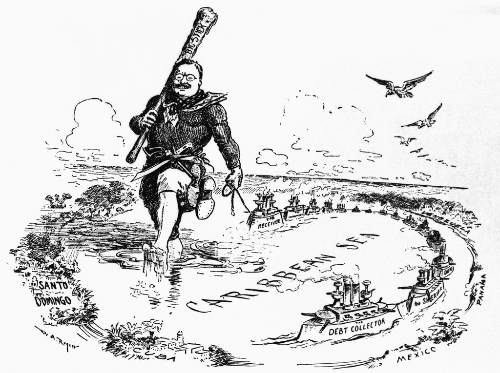 Detail of The Big Stick in the Caribbean Sea by Anonymous