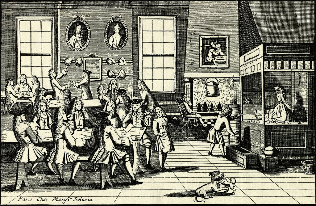 Detail of Scene at Coffee Shop by Anonymous