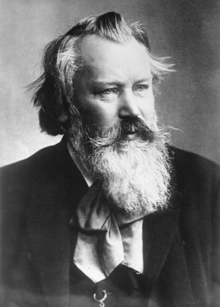 Detail of Composer Johannes Brahms in Suit by Anonymous