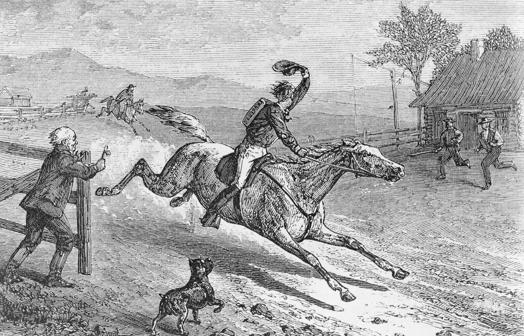 Detail of Pony Express Mail Carrier by Anonymous