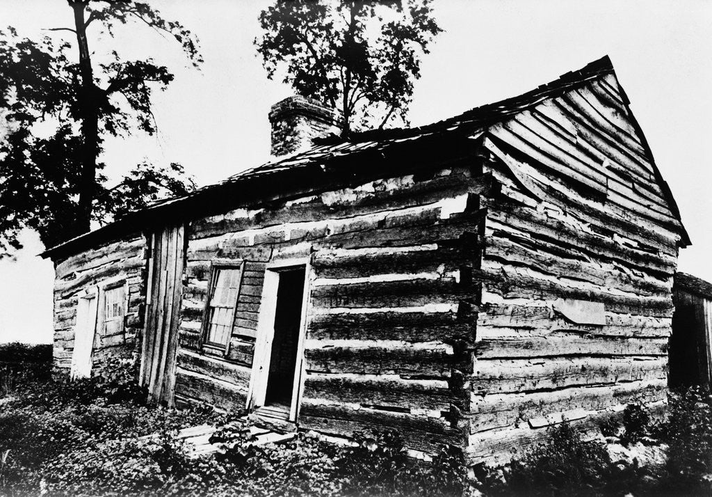 Detail of Front and East End of Abraham Lincoln Cabin from Southeast Corner by Corbis
