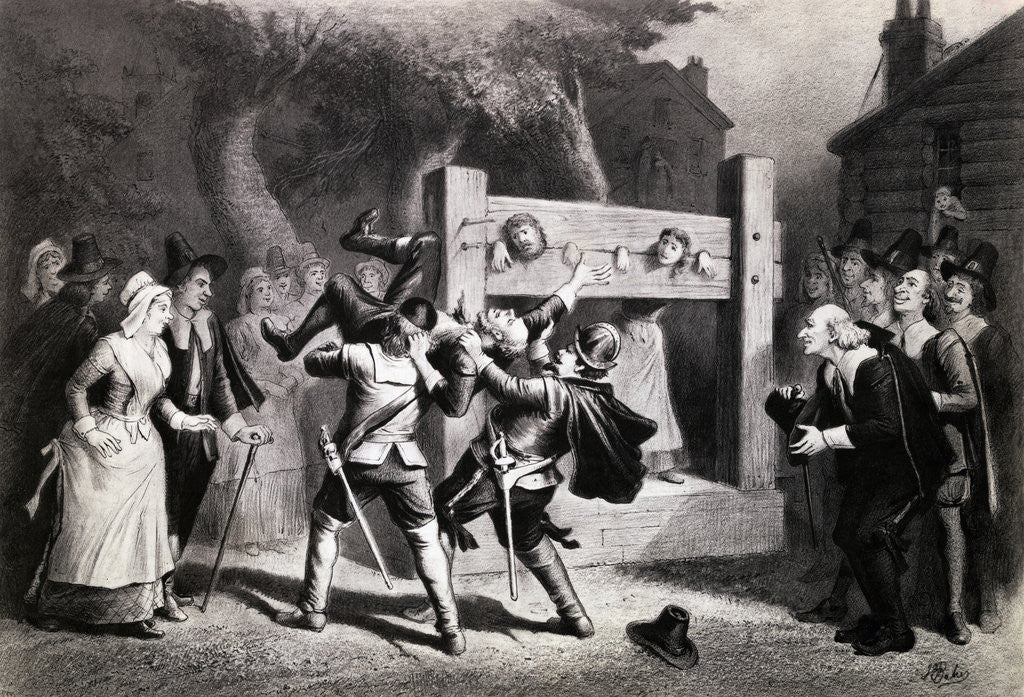 Detail of Illustration of Witch Hunt by Corbis