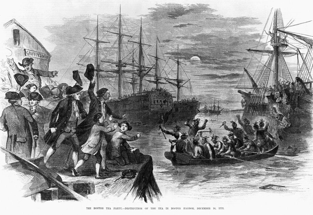 Detail of The Boston Tea Party, December 16,1773 by Corbis