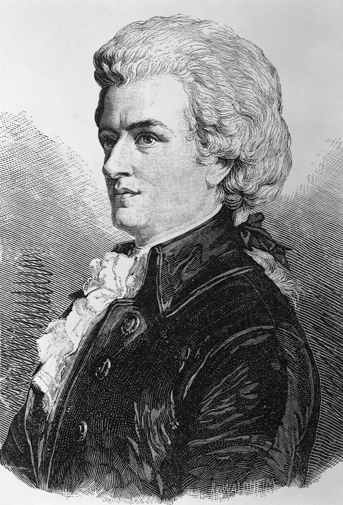 Detail of Portrait of Wolfgang Amadeus Mozart by Anonymous