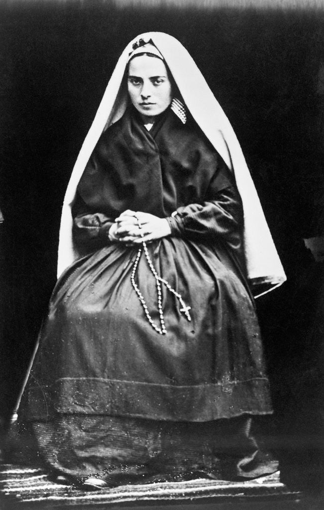 Detail of Portrait of Saint Bernadette of Lourdes by Anonymous