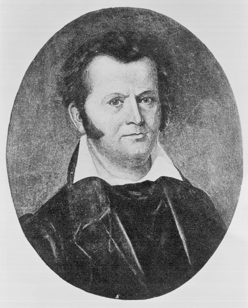 Detail of Portrait of James Bowie by Anonymous