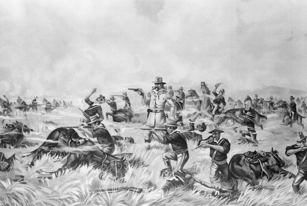Detail of Illustration Depicting Custer Massacre by Anonymous