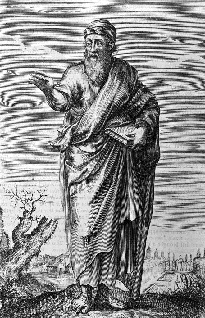 Detail of Illustration of Pythagoras Holding Book by Anonymous