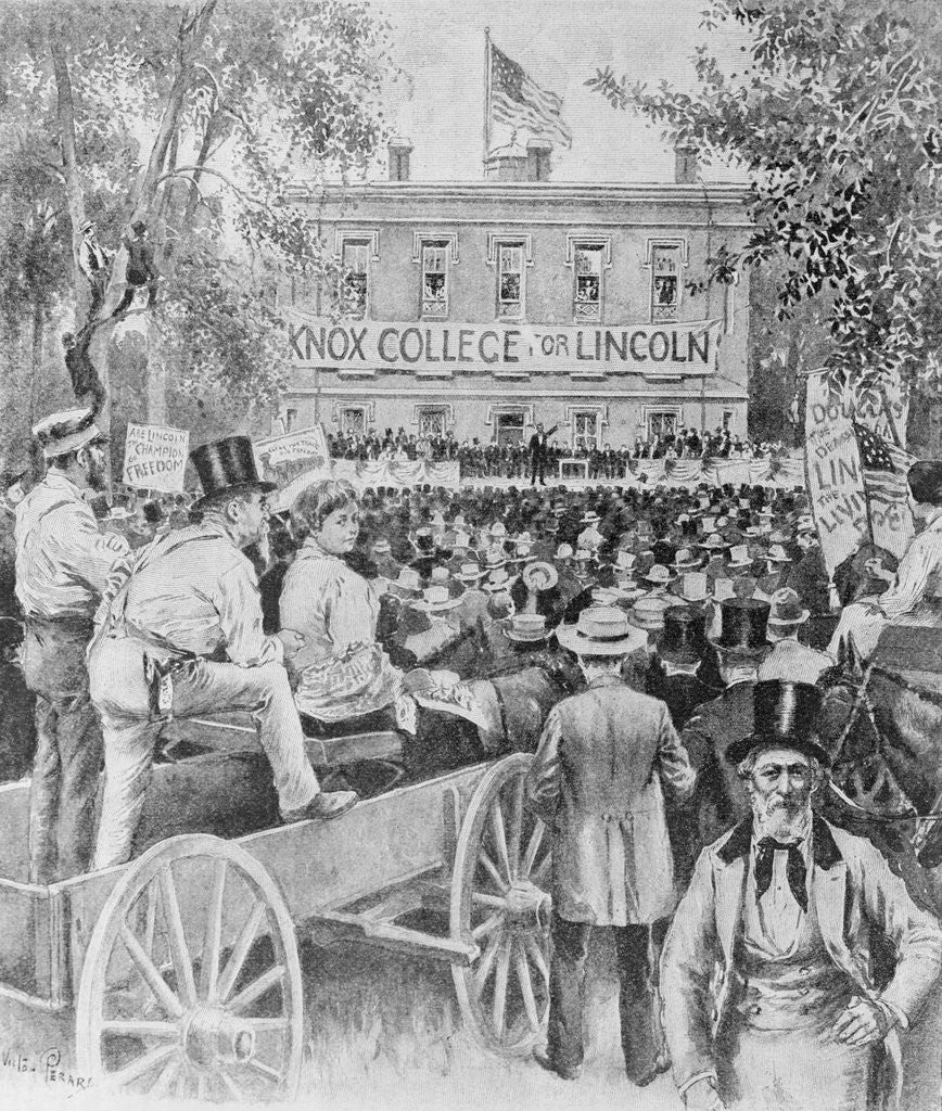 Detail of Crowd Attending Lincoln-Douglas Debates by Anonymous