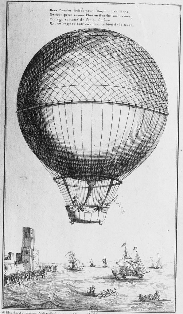 Detail of Large Balloon Craft Flying in Air by Anonymous
