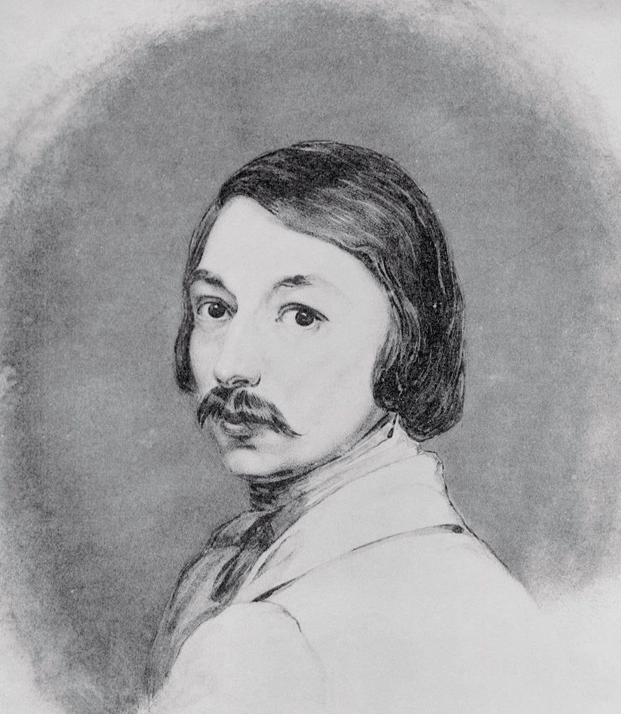 Detail of Portrait of Nikolay Vasilyevich Gogol by Anonymous
