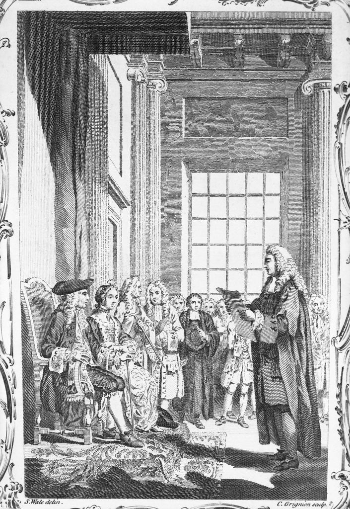 Detail of English Bill of Rights Read to William and Mary by Anonymous