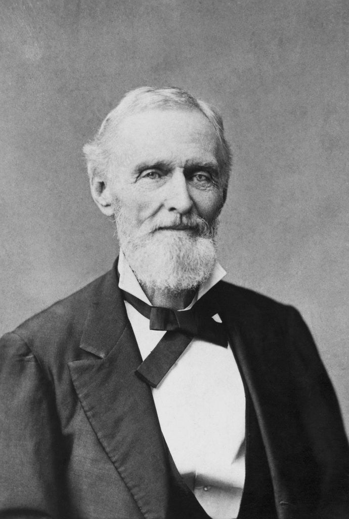 Detail of Portrait of Confederate Southern Army President Jefferson Davis by Anonymous