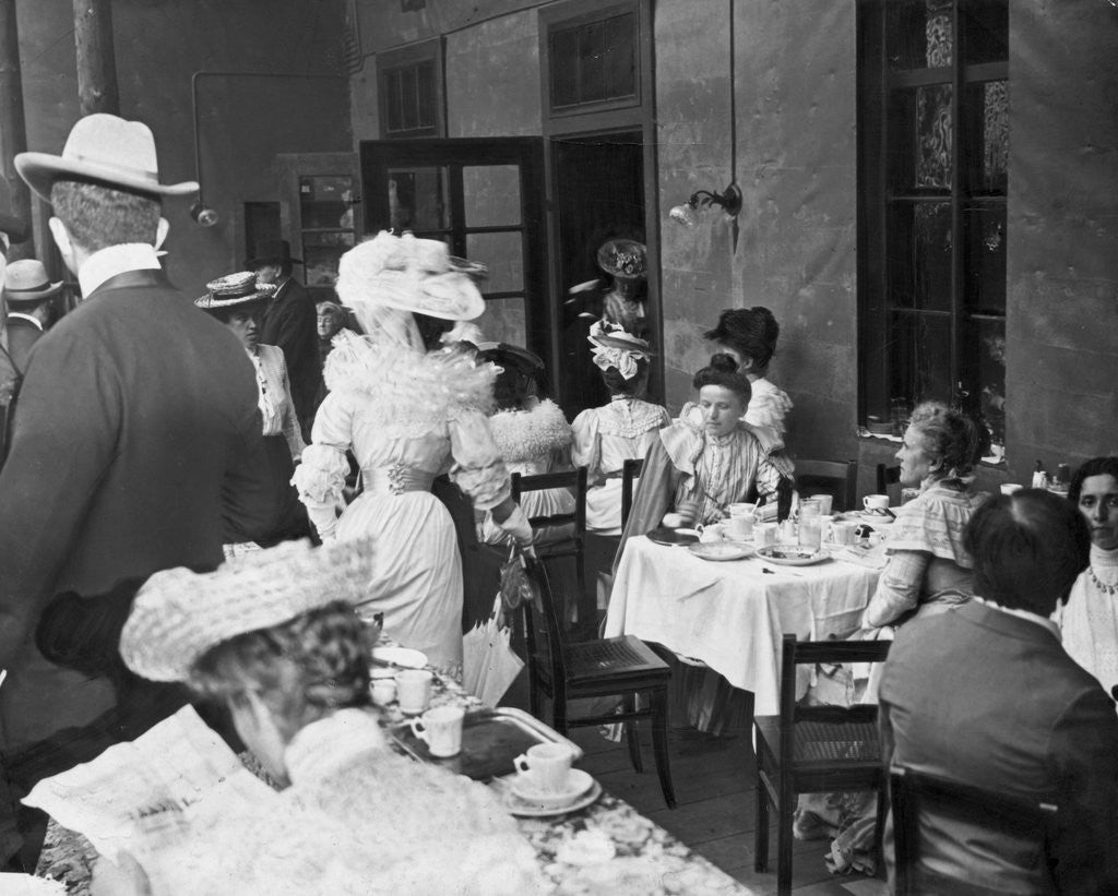 Detail of Citizens Dining at Tables by Corbis
