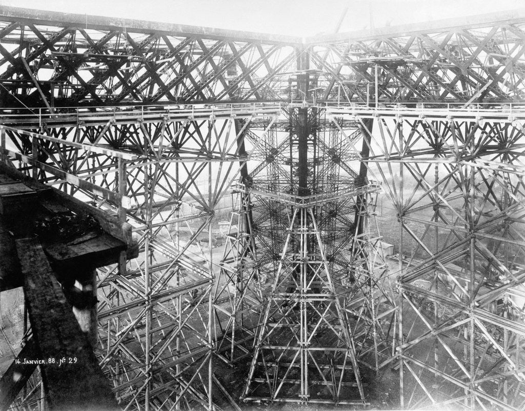 Detail of Construction Phase of Eiffel Tower by Anonymous