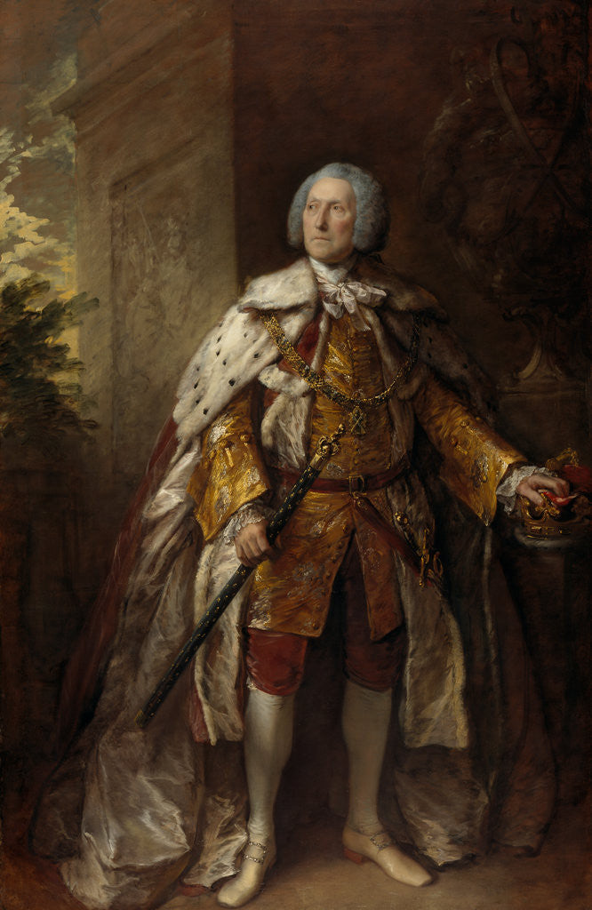 Detail of John Campbell, 4th Duke of Argyll, about 1693 - 1770. Soldier by Thomas Gainsborough