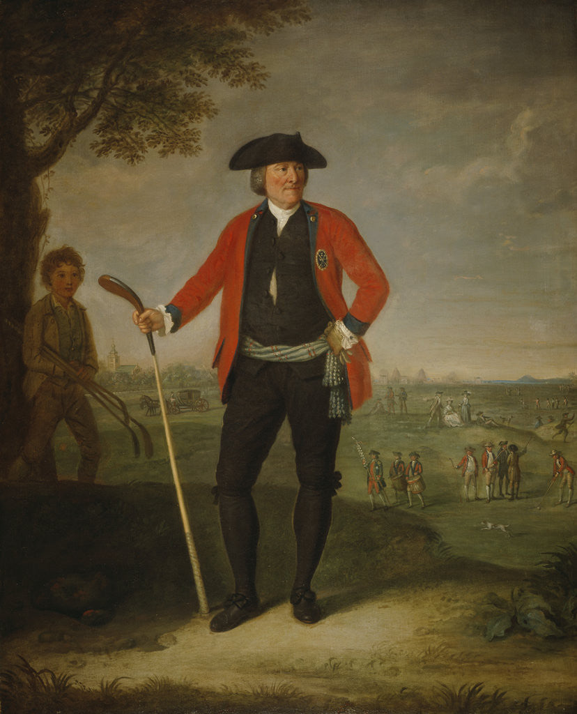 Detail of William Inglis, c 1712 - 1792. Surgeon and Captain of the Honourable Company of Edinburgh Golfers by David Allan