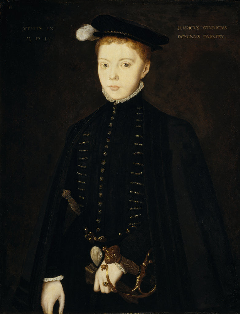 Detail of Henry Stuart, Lord Darnley, 1545 - 1567. Consort of Mary, Queen of Scots by Hans Eworth
