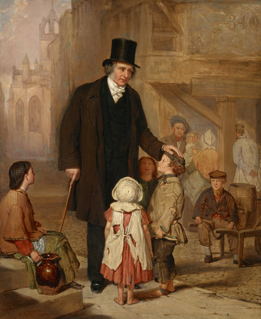 Detail of Rev. Thomas Guthrie, 1803 - 1873. Preacher and philanthropist (Exhibited as Dr Guthrie on a Mission of Mercy) by James Edgar