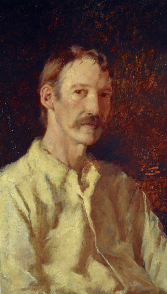 Detail of Robert Louis Stevenson, 1850 - 1894. Essayist, poet and novelist by Count Girolamo Nerli