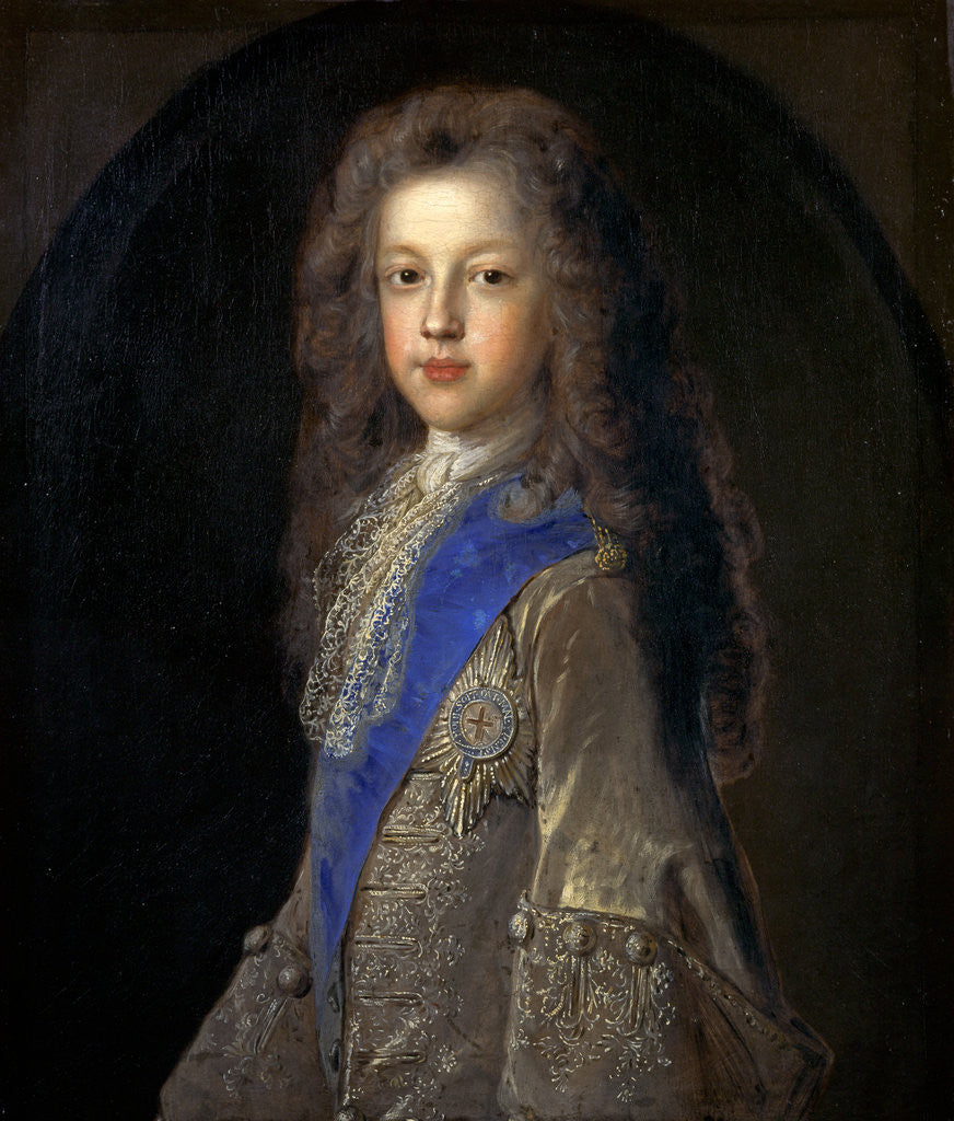 Detail of Prince James Francis Edward Stuart, 1688 - 1766. Son of James VII and II by Francois de Troy
