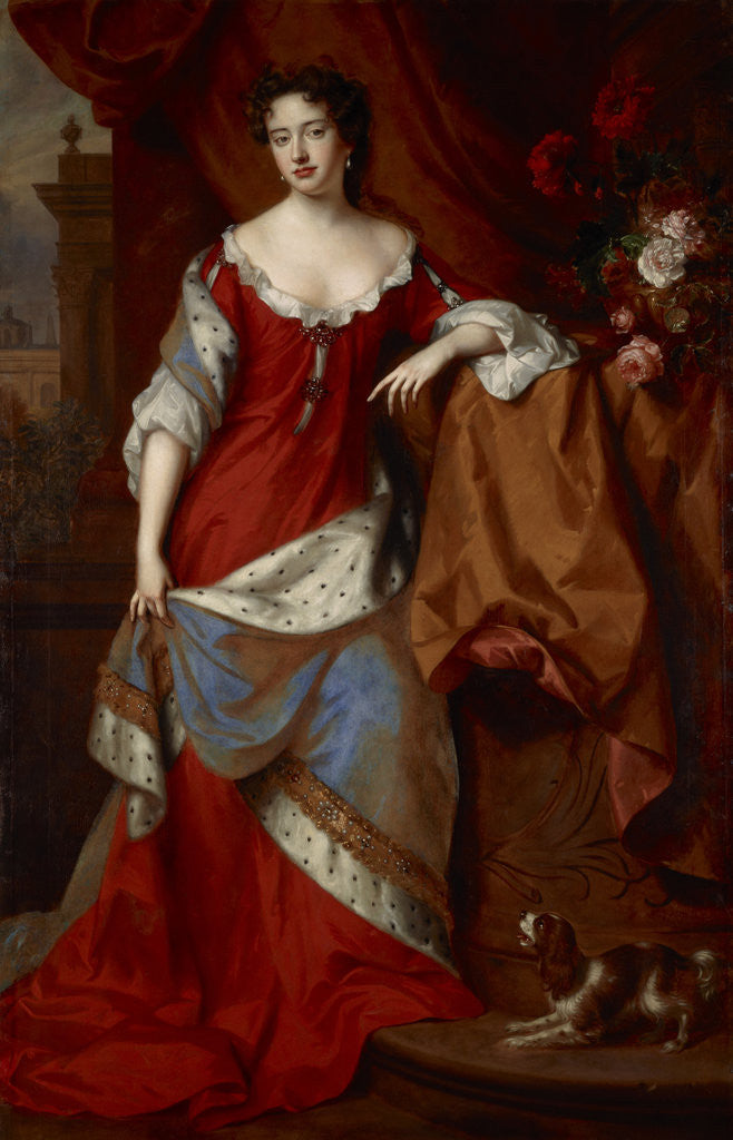 Detail of Queen Anne, when Princess of Denmark, 1665 - 1714. Reigned 1702 - 1714 by Willem Wissing and Jan van der Vaardt