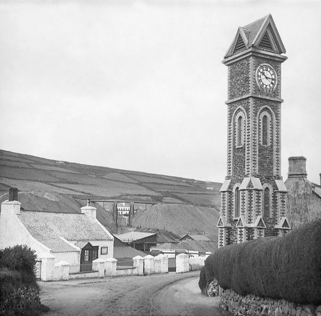 Detail of Commemorative Clock Tower, Foxdale, Isle of Man by George Bellett Cowen