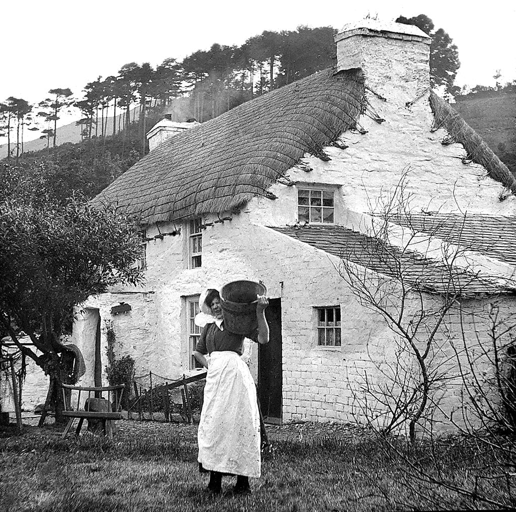 Detail of Thatched Cottage, Ballaugh, Isle of Man by George Bellett Cowen