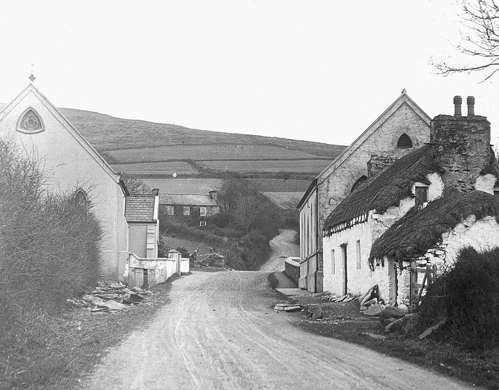 Detail of Barregarrow Cross Roads, outskirts of Kirk Michael, Isle of Man by George Bellett Cowen
