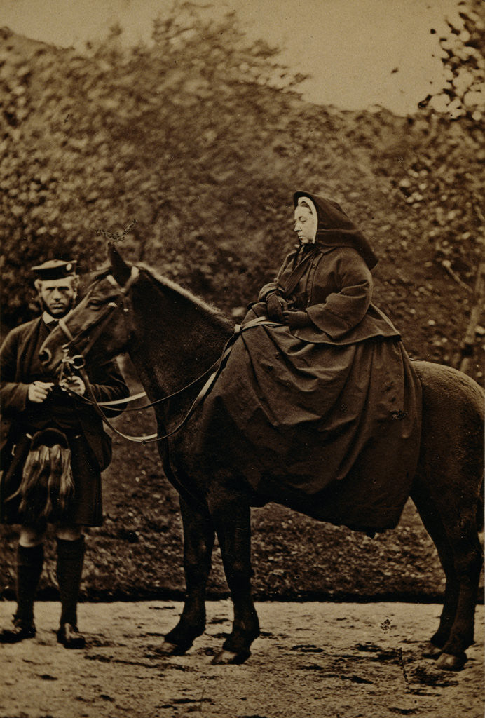 Detail of Queen Victoria on 'Fyvie' with John Brown at Balmoral by George Washington Wilson