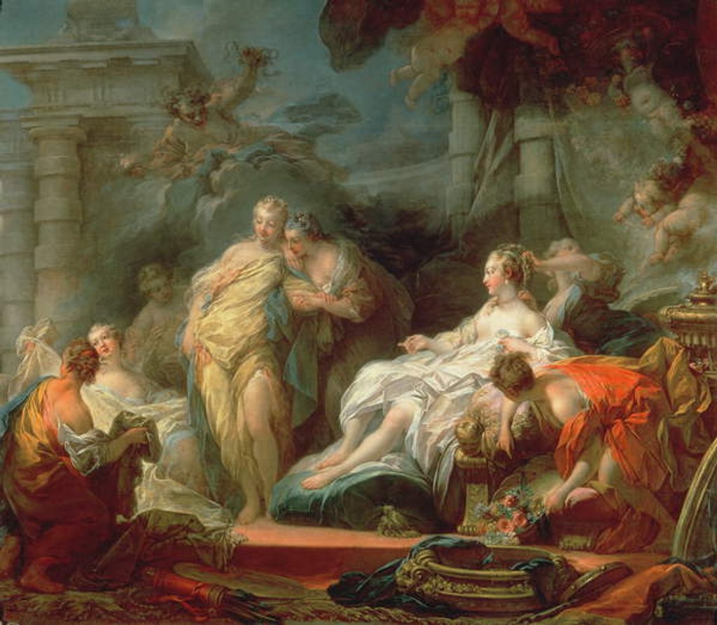 Psyche showing her sisters her gifts from Cupid, 1753 by Jean-Honore Fragonard