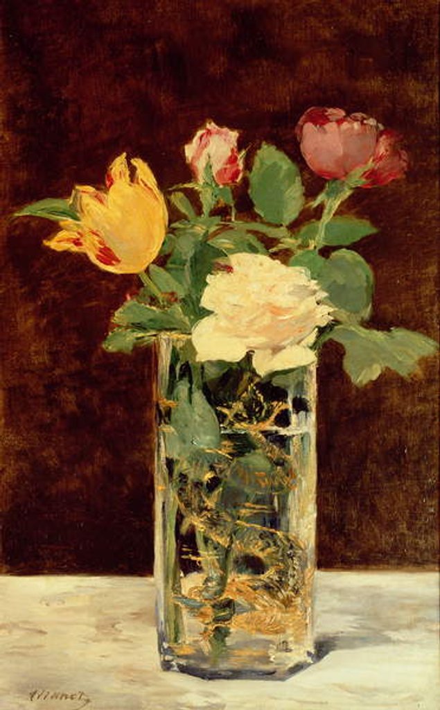 Detail of Roses and Tulips in a Vase, 1883 by Edouard Manet