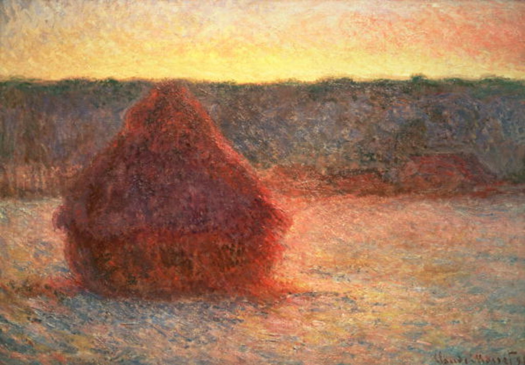 Detail of Haystacks at Sunset, Frosty Weather, 1891 by Claude Monet