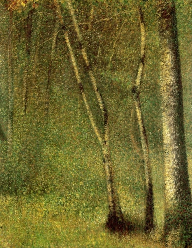 Detail of In the Forest at Pontaubert by Georges Pierre Seurat