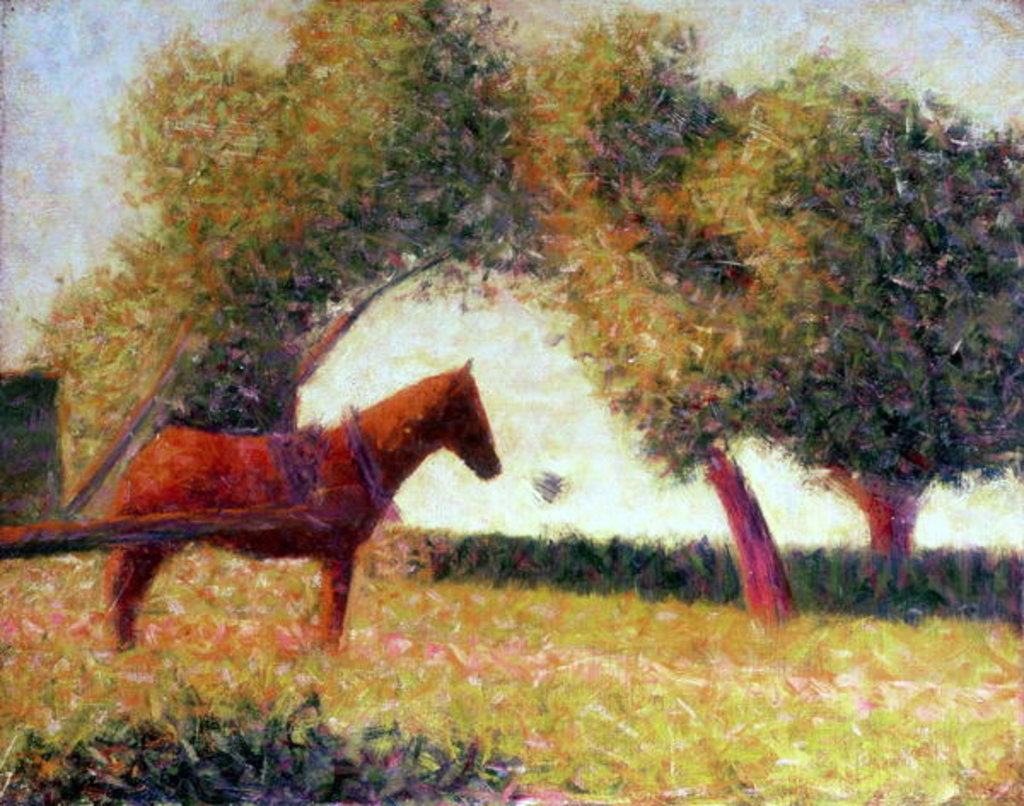 Detail of The Harnessed Horse, 1883 by Georges Pierre Seurat