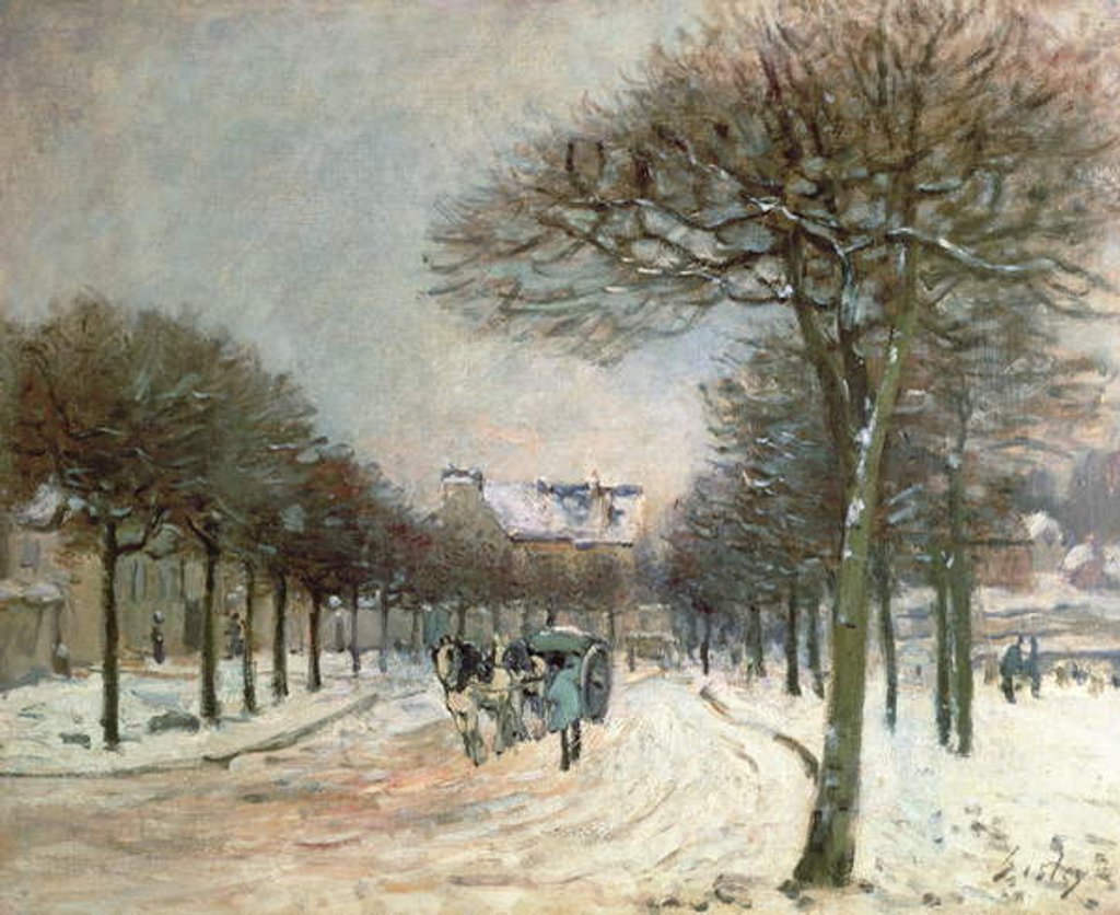 Detail of The Road to Saint-Germain at Marly, 1874-5 by Alfred Sisley
