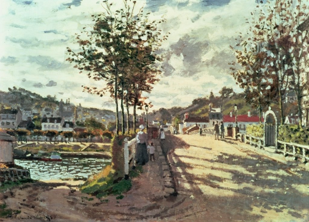 Detail of The Seine at Bougival, 1869 by Claude Monet