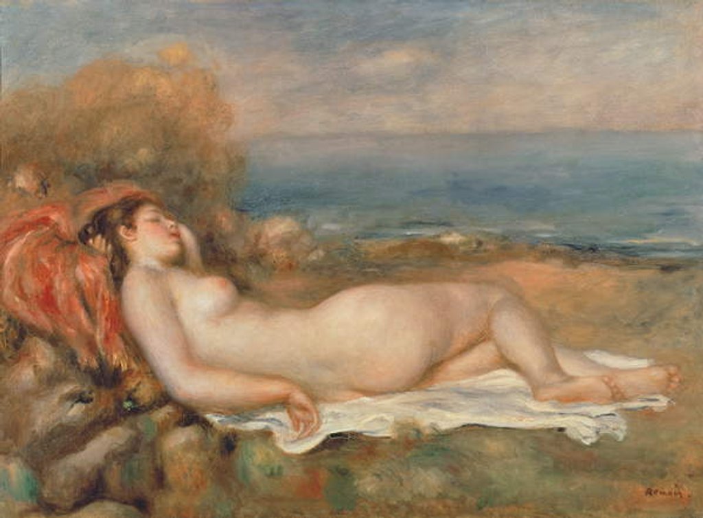 Detail of The Nude in the Grass by Pierre Auguste Renoir