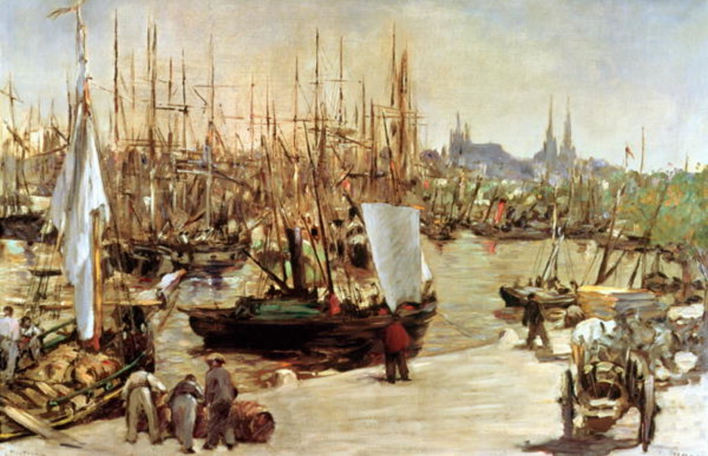 Detail of The Port of Bordeaux, 1871 by Edouard Manet