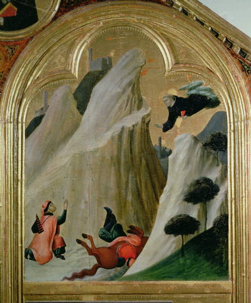 Detail of Agostino Saving a Man who Fell from his Horse by Simone Martini