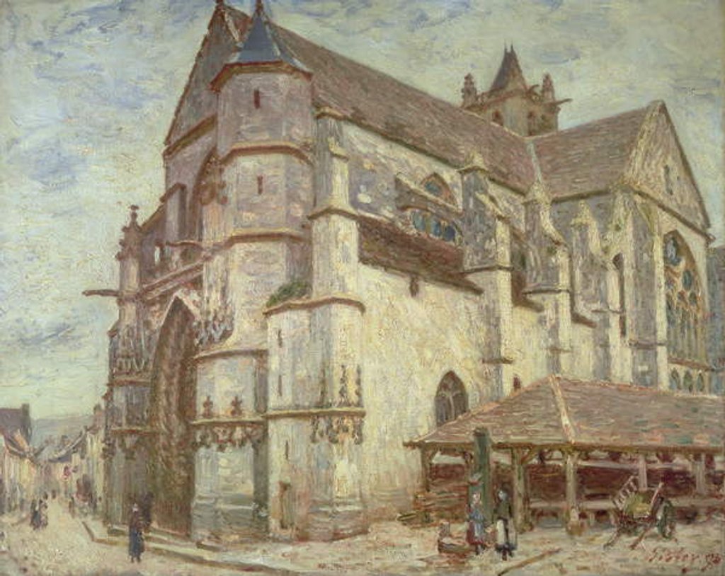 Detail of The Church at Moret, Frosty Weather, 1893 by Alfred Sisley