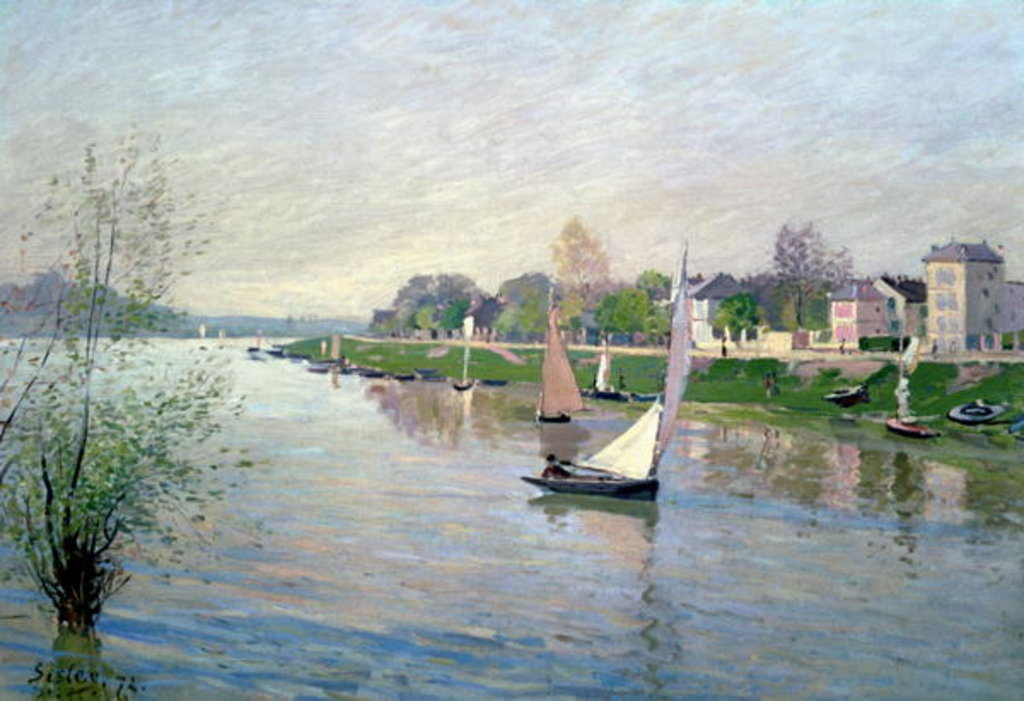 Detail of rhe Seine at Argenteuil, 1872 by Alfred Sisley