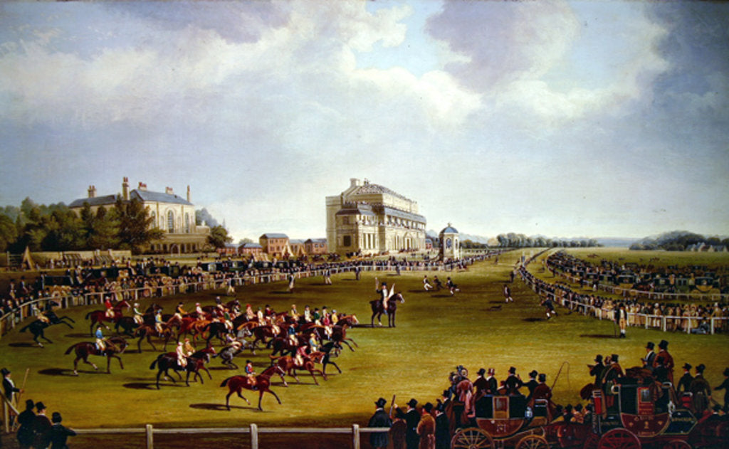 Detail of The Start of the St. Leger, 1830 by James Pollard
