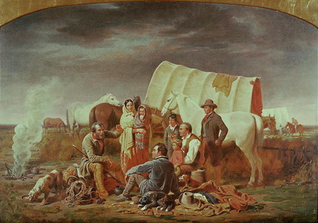 Detail of Advice on the Prairie by William Tylee Ranney